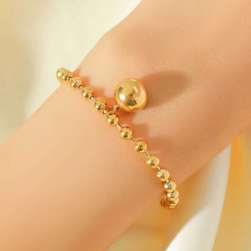 EILIECK New Fashion Stainless Steel Metal Bead Necklace Bracelet Earrings Womens Fashion Waterproof Jewelry Set Gift Y250408