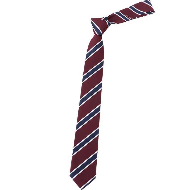 Korean JK Necktie Simple Plaid Neckwear Striped Neck Tie Clothes Accessories Cravat Uniform Bow Tie Wen Men Wedding Neckties X250407
