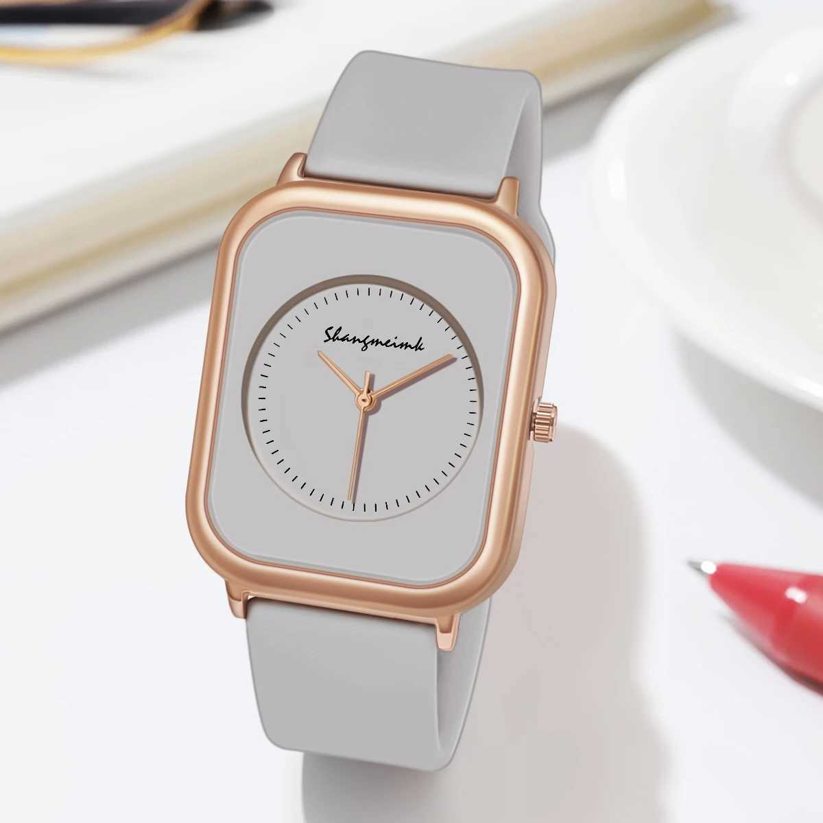 Casual Fashion Simple Personality Literature Womens Silicone Quartz WatchT250408