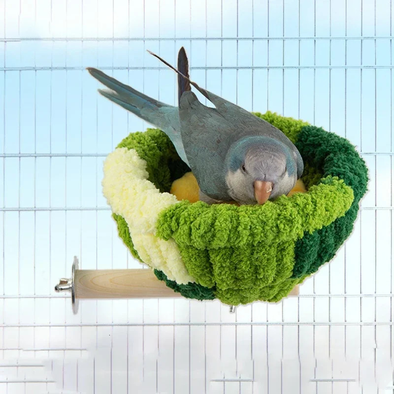 Pet parrot cage warm cabin tent bed hammock cave used for sleeping and hatching parrots nest supplies 250403