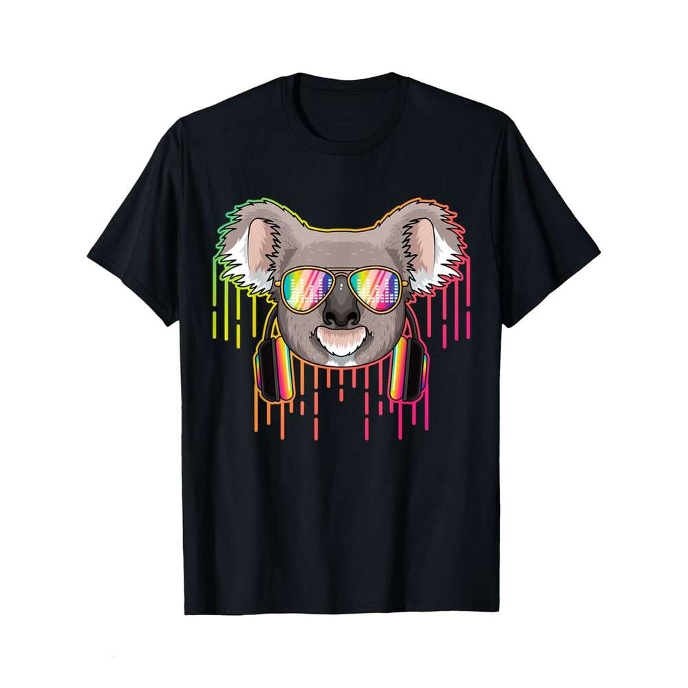 Designer T shirt Music Koala Dj With Headphones Musical Koala Lovers - 220g Tshits