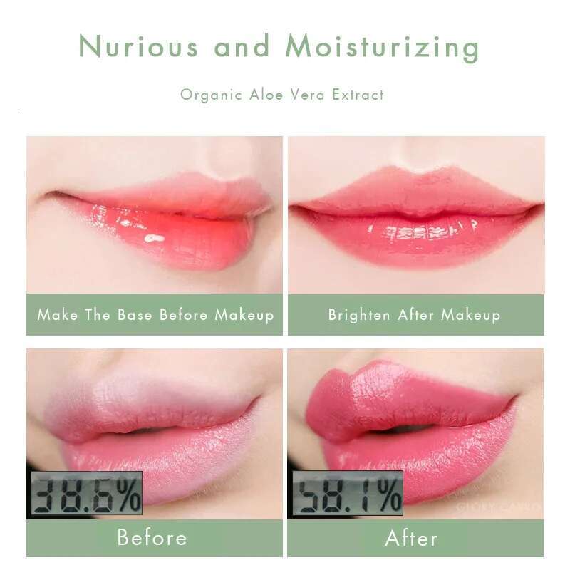 12Pcs/Set Aloe Vera Color Changing Tinted Lip Balm Long Lasting Nutritious Temperature Moisturizing Lipstick