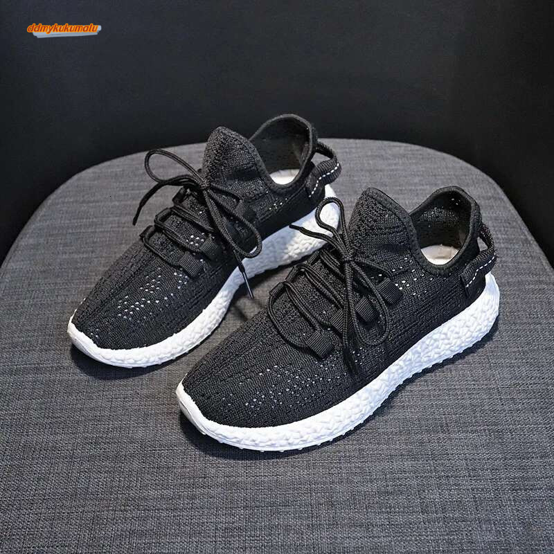 Women's sports shoes, breathable, lightweight, sporty flat mesh laces with platform and laces, comfortable, suitable for outdoor use #ddmykukumal