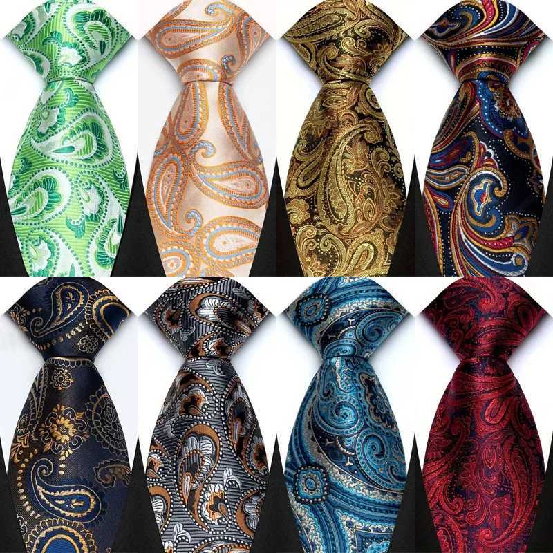 Luxury 8CM Mens Necktie Paisley Floral Ties For Man Jacquard Woven Business Party Accessories Neck Tie For Man X250407
