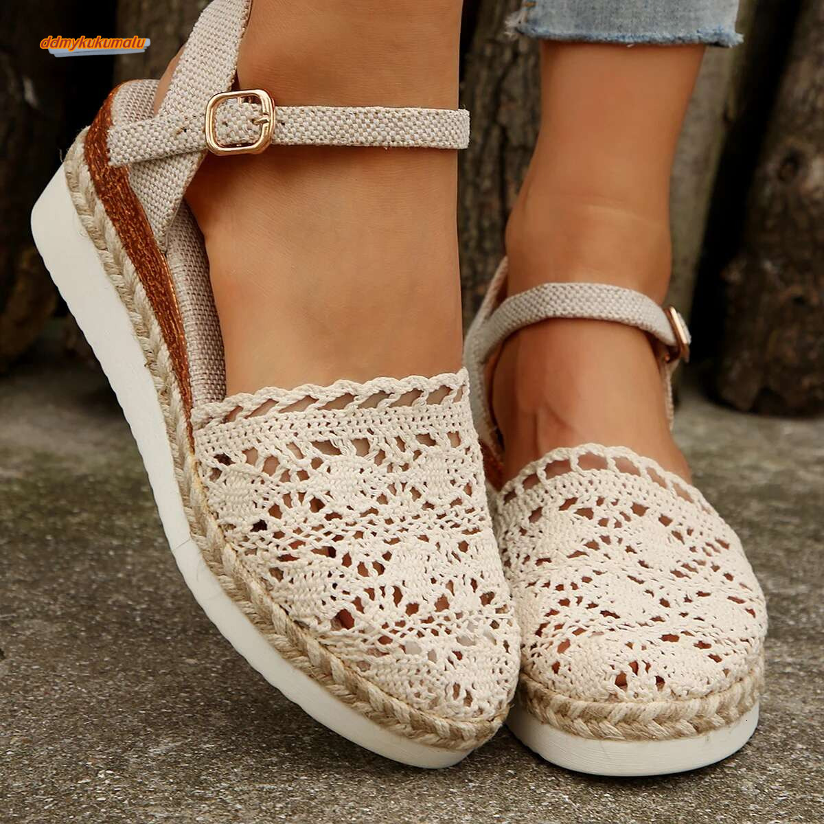 Women 2024 Summer New Canvas Wedge Casual Espadrilles Fashion Platform Woman Sandals atos De Mujer ddmykukumalu