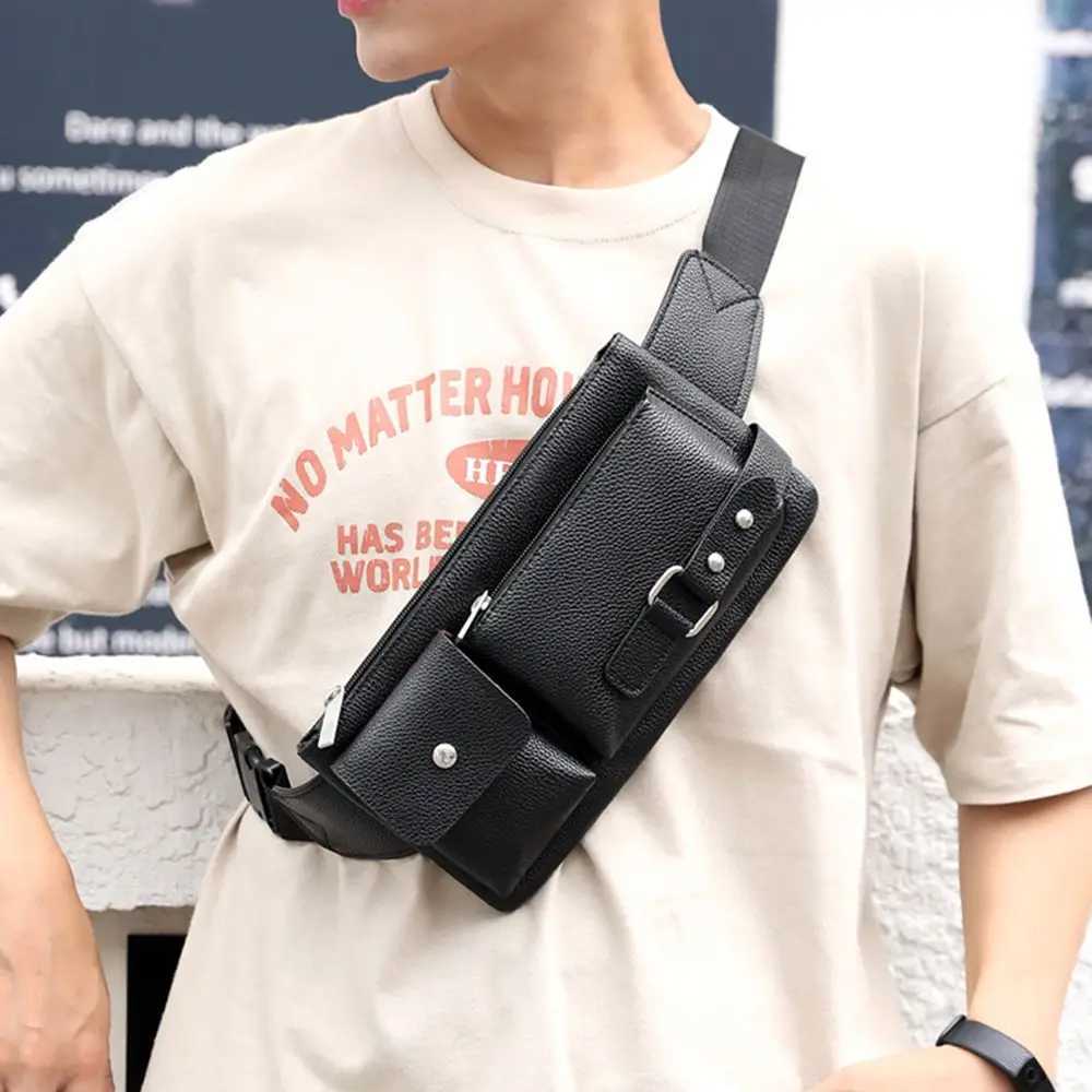 Fashionable mens and womens waist bags casual Fanny bags wallets large mobile phones with foreskin leather outdoor travel phone bags Z250407