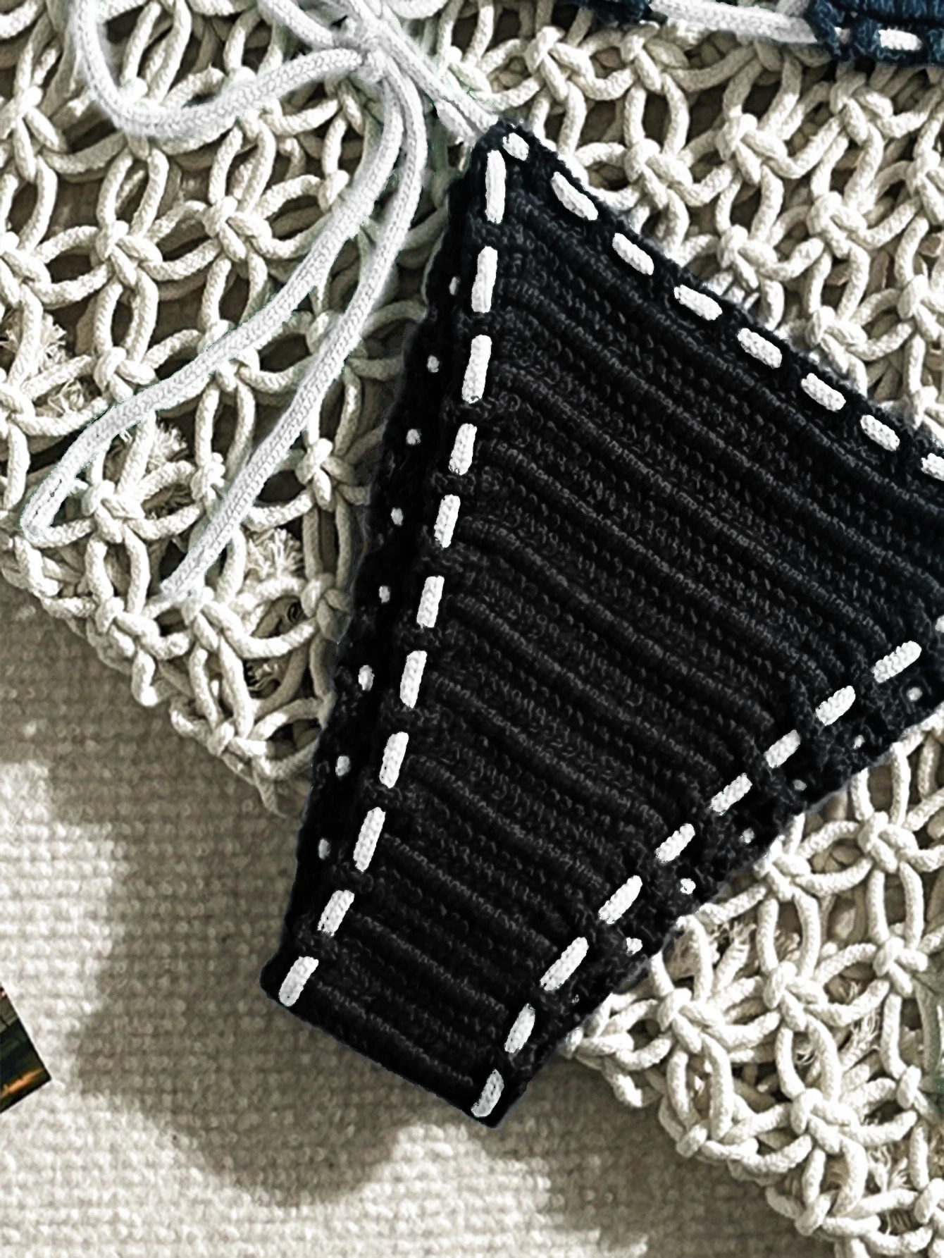 InX crochet bikini womens swimsuit mini black knitted beachwear summer 250408Z