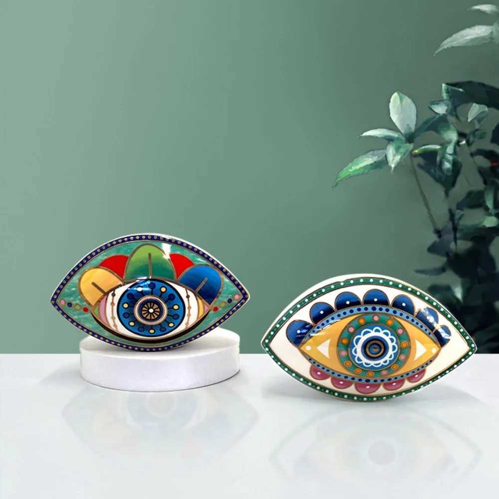 Morocco Trkiye Blue Evil Eye Interior Digital Ceramic Devils Eye Model Nazar Amulet Statue Charm Desktop Home Room Decoration X2504081