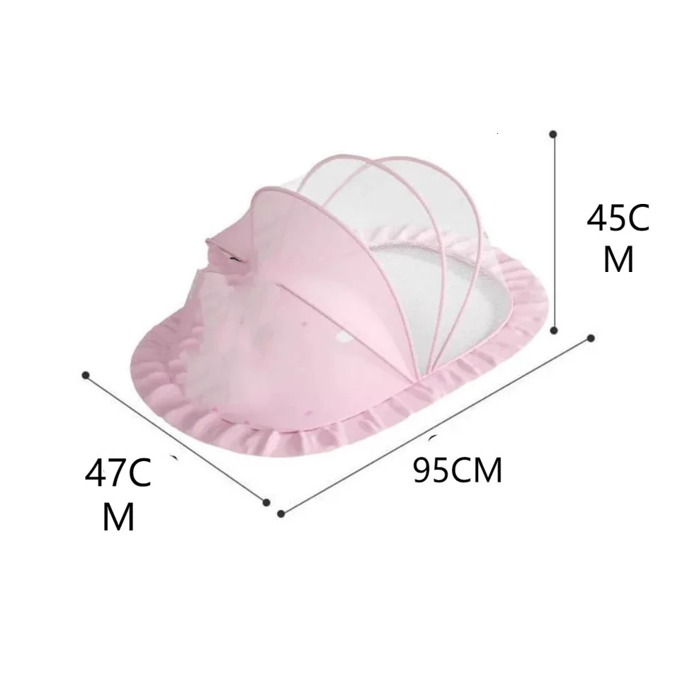 Baby bed mosquito net born without bottom folding baby canopy Mongolian yurt ordinary baby mosquito net baby accessories 250408