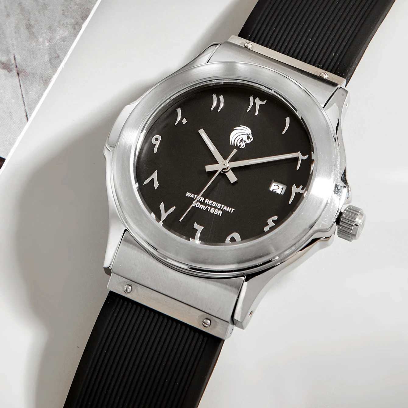 Brand Arabic watch all stainless steel case waterproof Y250407