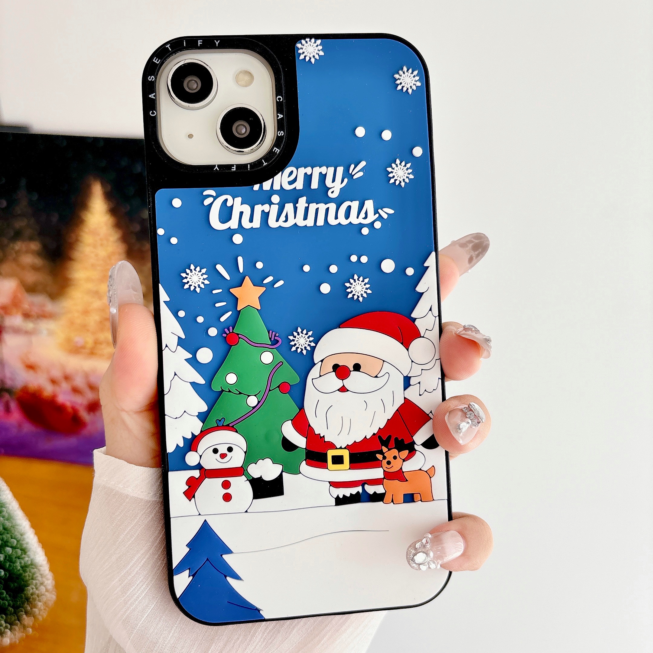 3D Silicone Mobile Phone Case Christmas Patterns Cartoon Designer for iPhone 17 PRO Air 16 15 Plus