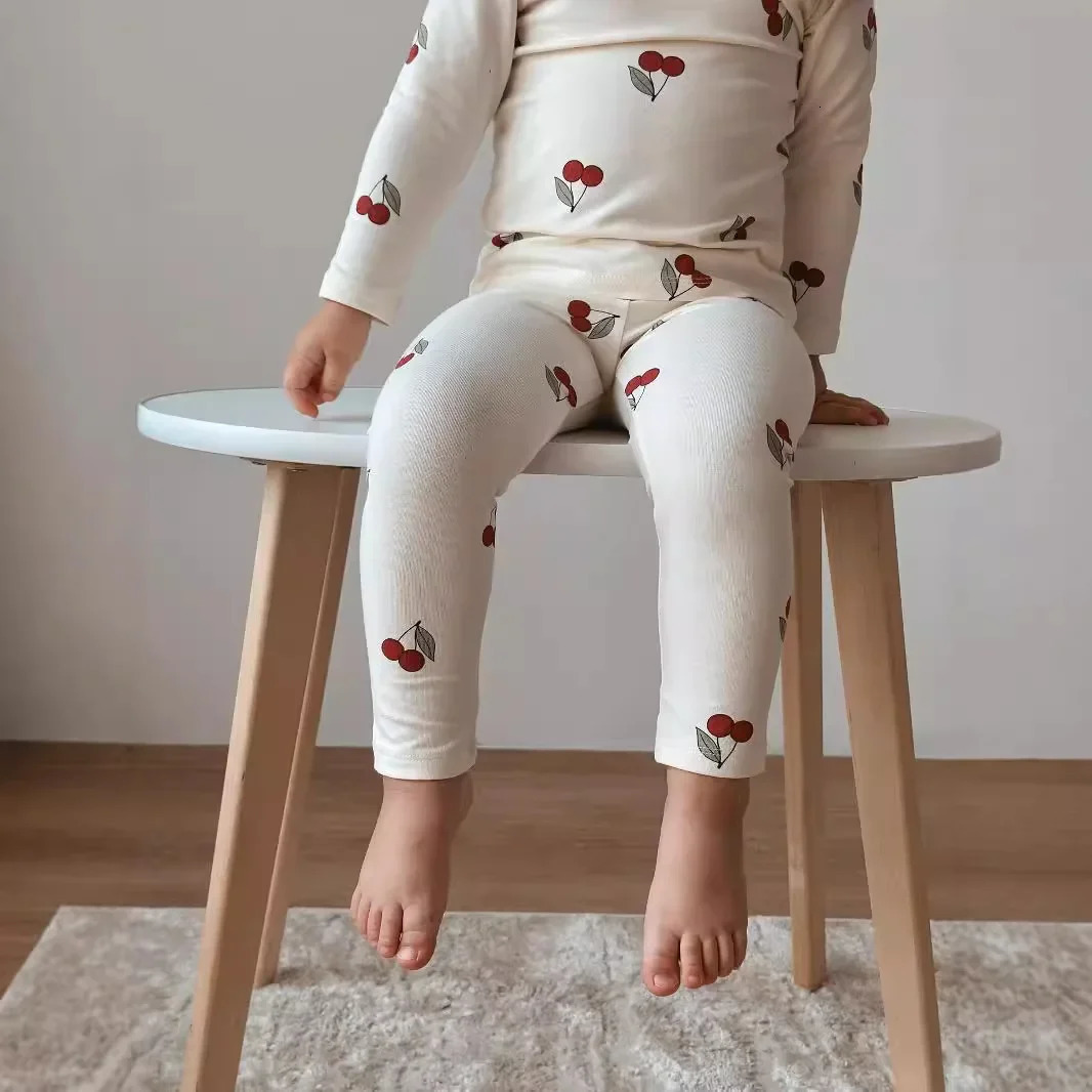 1-6T Toddler Kid Baby Boy Girl Clothes Set Cotton Infant Homewear Casual Top Pant Suit Childrens 2pcs Pajamas Set Outfit 250407