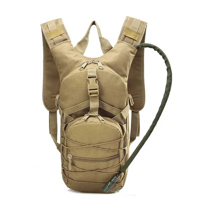Lightweight Tactical Backpack Water Bag Survival Daypack Hydration Hiking Bicycle Rucksack Camping Pouch BackpackC250407