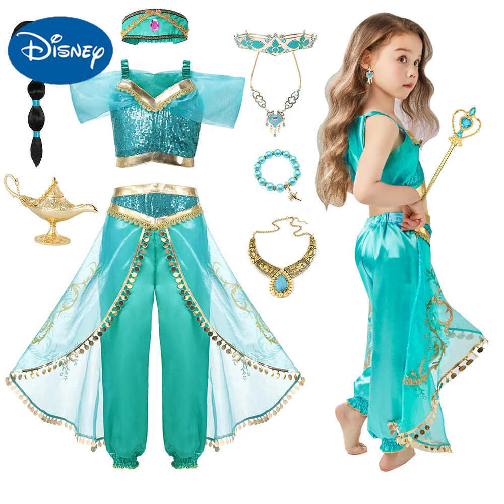 Disney Princess Girl Costume 2PCS Top+Pants Set Halloween Carnival Party Clothing Toddler Vestidos Birthday Party Cosplay Clothes X250408