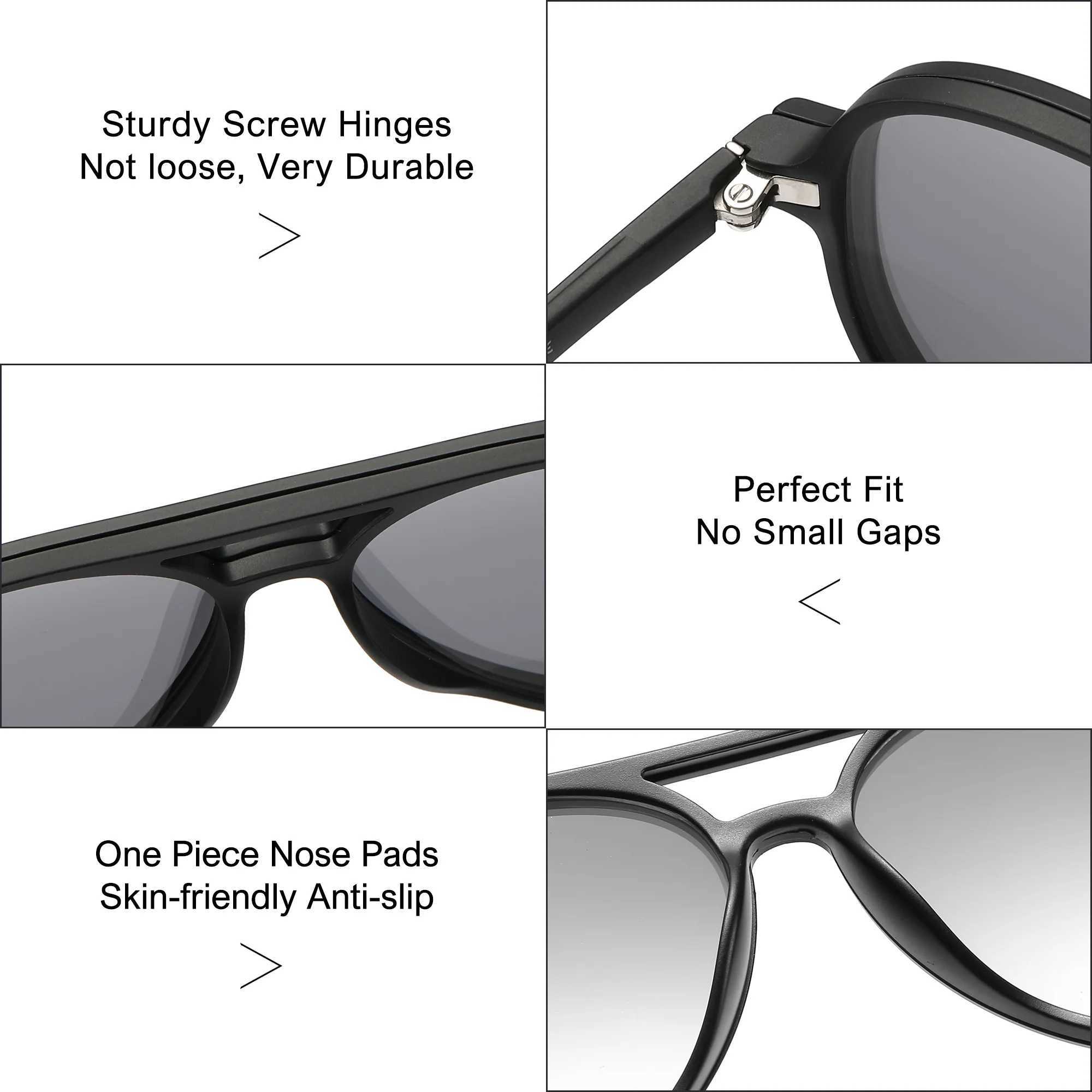 Polarized magnetic clip sunglasses for men aviation piloting optical sunglasses for men pilot Myopia prescription glasses for men 2020 W250408