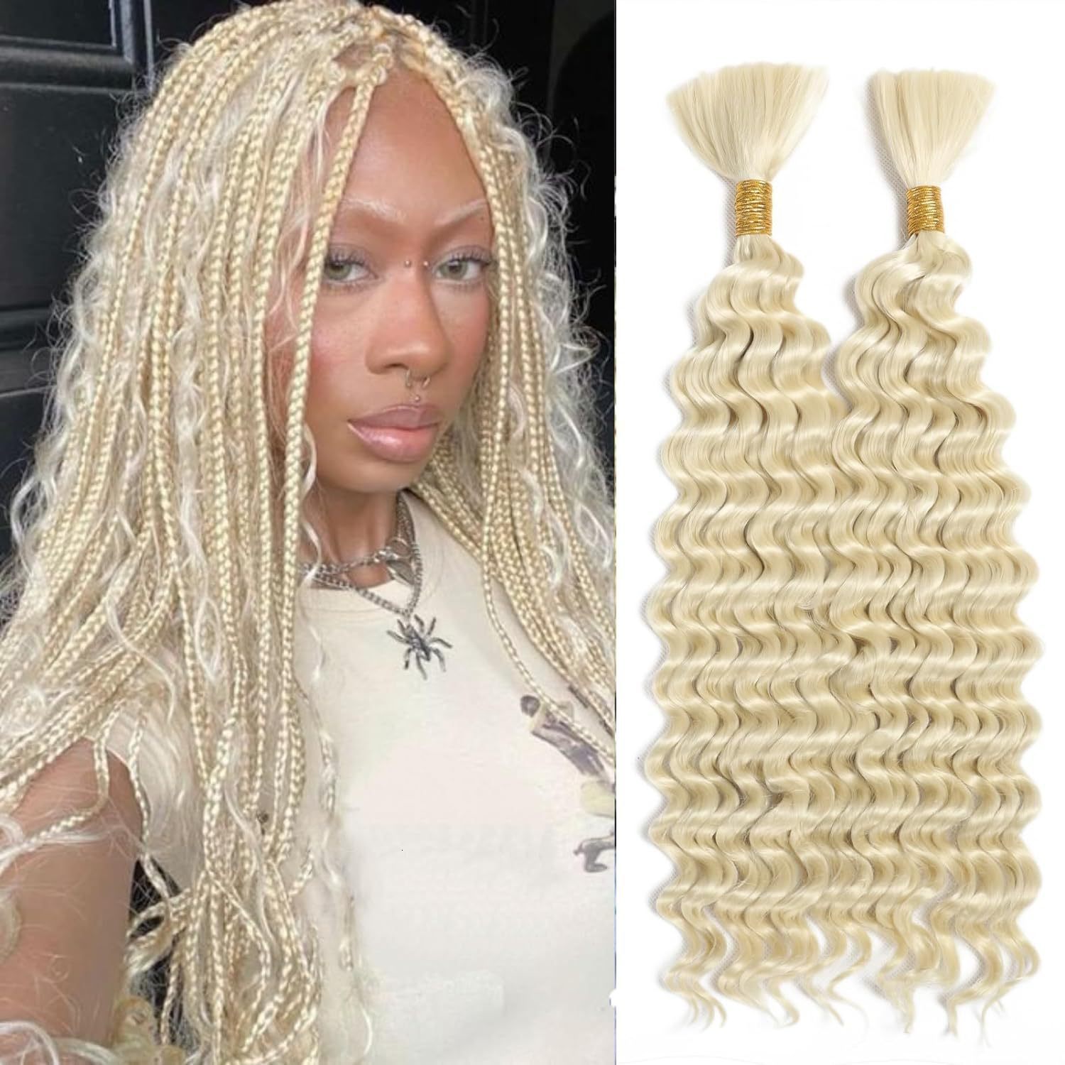 Sensationnel Human Hair Braids Empire Deep Bulk 18 - Boho Braids Long Lasting Soft Texture 241203