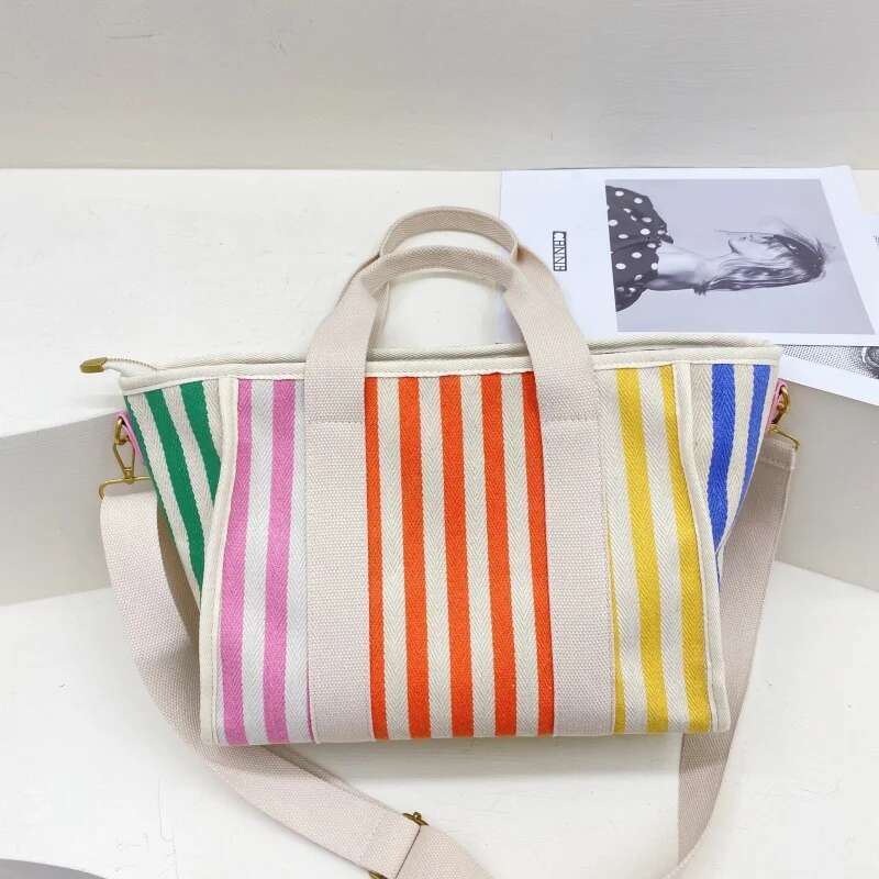 Large Capacity Canvas Tote Beach Handbag Women's Fashion Shoulder Bag Designer Brands Bags For Summer