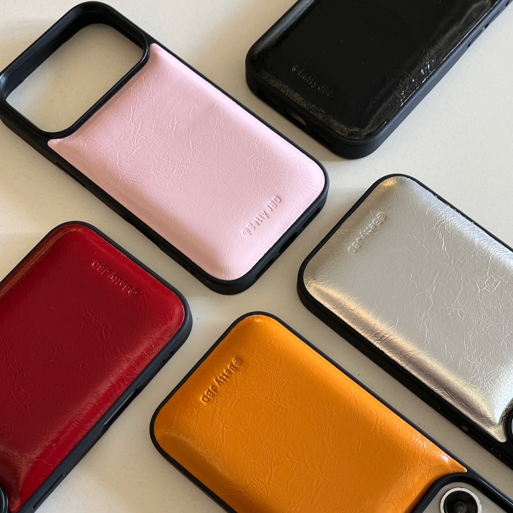 Solid Color Leather Material Phone Case Compatible with iPhone 17/16 Pro Max Personalized Puff Case iPhone 15/14 Pro