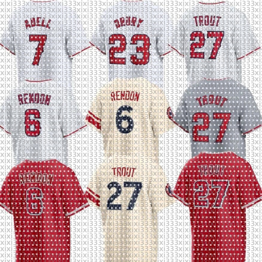 la Custom MLB Angels Baseball Jersey Mike Trout Anthony Rendon Jo Adell Brandon Drury Taylor Ward Moniak Logan O'Hoppe Luis Rengifo Zach Neto Ben Joyce Nolan Schanuel