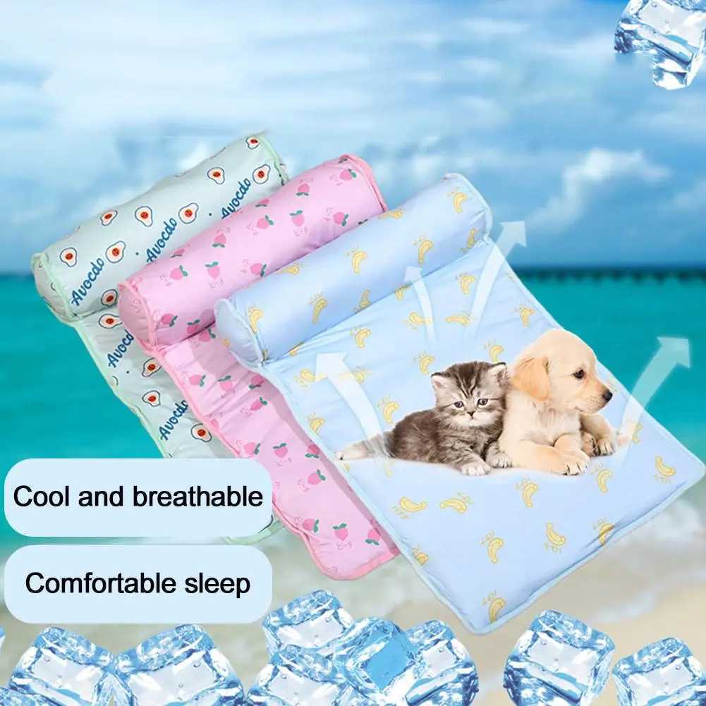 40 * 60cm pet ice pad dog pad ice silk cotton summer cool ice soft comfortable pad breathable maintenance pet easy to clean Y250407