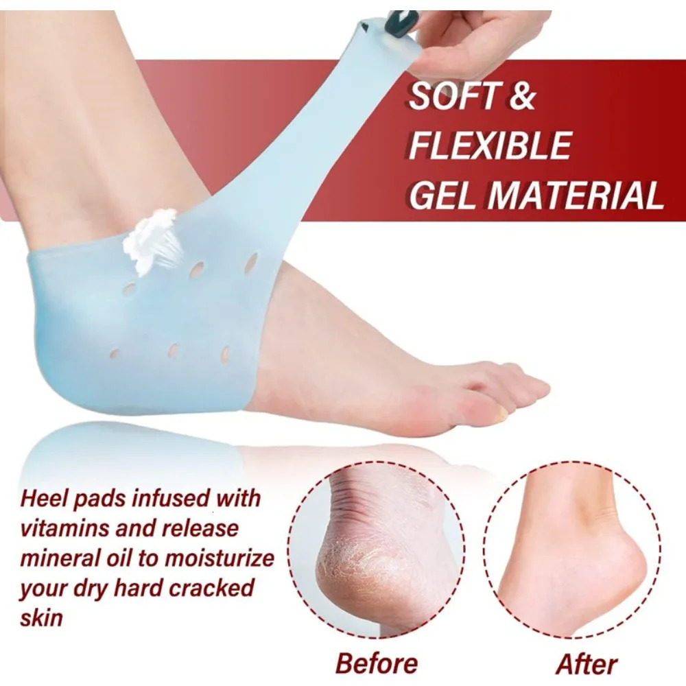 RHBJ Heel Cups for Heel Pain Relief 2pcs=1 Pairs Blue Soft Gel Plantar Fasciitis Support Reduces Friction and Shock Foot Care 250408