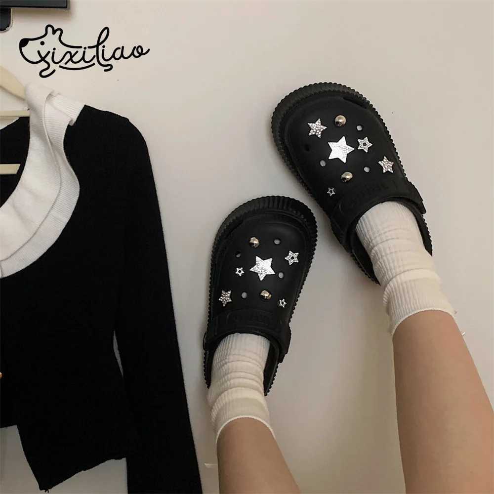 New Arrival Fashionable womens thick soled hole slide sandals trend beach shoes summer Eva comfortable and fashionable sole outdoor thick sole T250407
