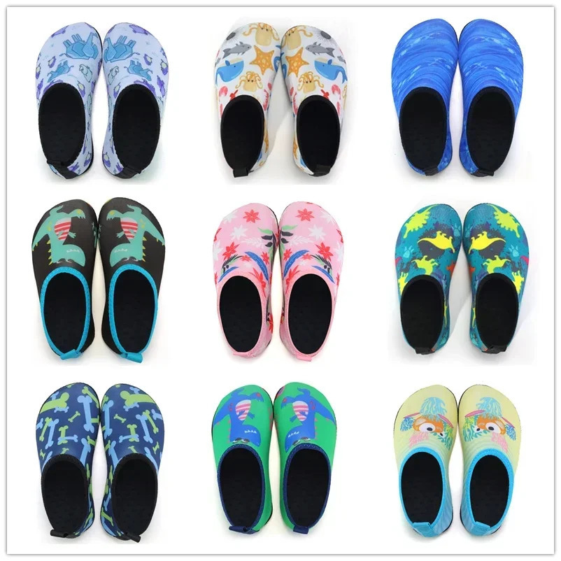 Children Water Beach Shoes Swimming Barefoot Girls Quick-Drying Aqua Shoes Boy Color Light Soft Slipper Snorkeling Swim Socks 250408