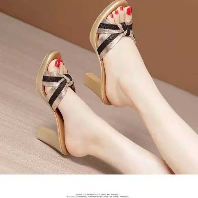 High quality womens sandals summer modern sandals sexy luxury high heels British style womens party shoes slider platform sliderXJ250407