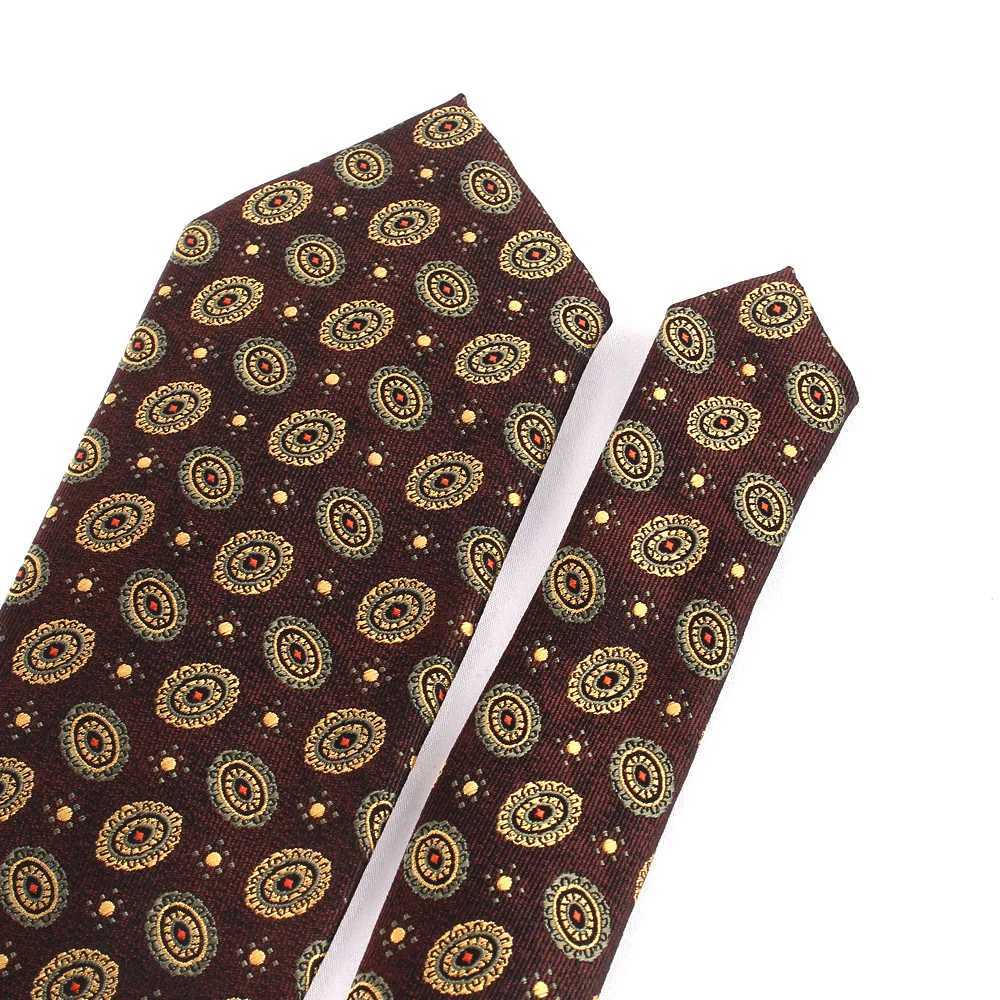 Maillard Coffee Color Ties For Men Wen Floral Stripe Neck Tie For Wedding Business Classic Brown Color Neckties Mens Neck Tie X250407