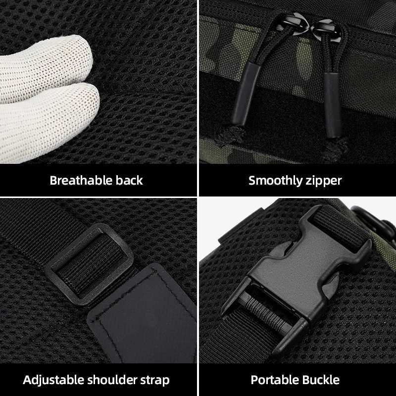 Tactical Climbing Molle Backpack Outdoor Camping Hiking Package Sports Cycling Rig Pouch Vest Fanny EDC Bags Fishing Lures ChestC250407