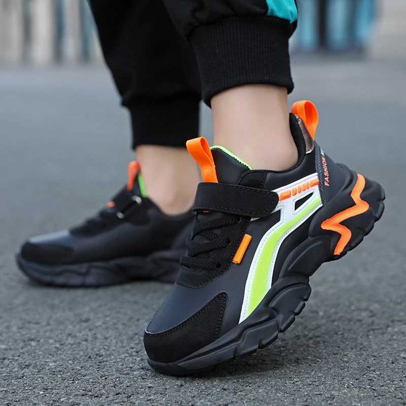 Four season childrens sports shoes outdoor leisure sports shoes boys running non slip lightweight childrens school walking shoes W250407