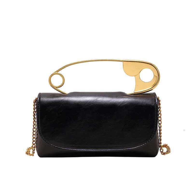 Niche Pin Design Crossbody Bags For Women Black Pink Female Purses And Handbags Chain Sg Ladies Chic Clutch Bag Bolsa