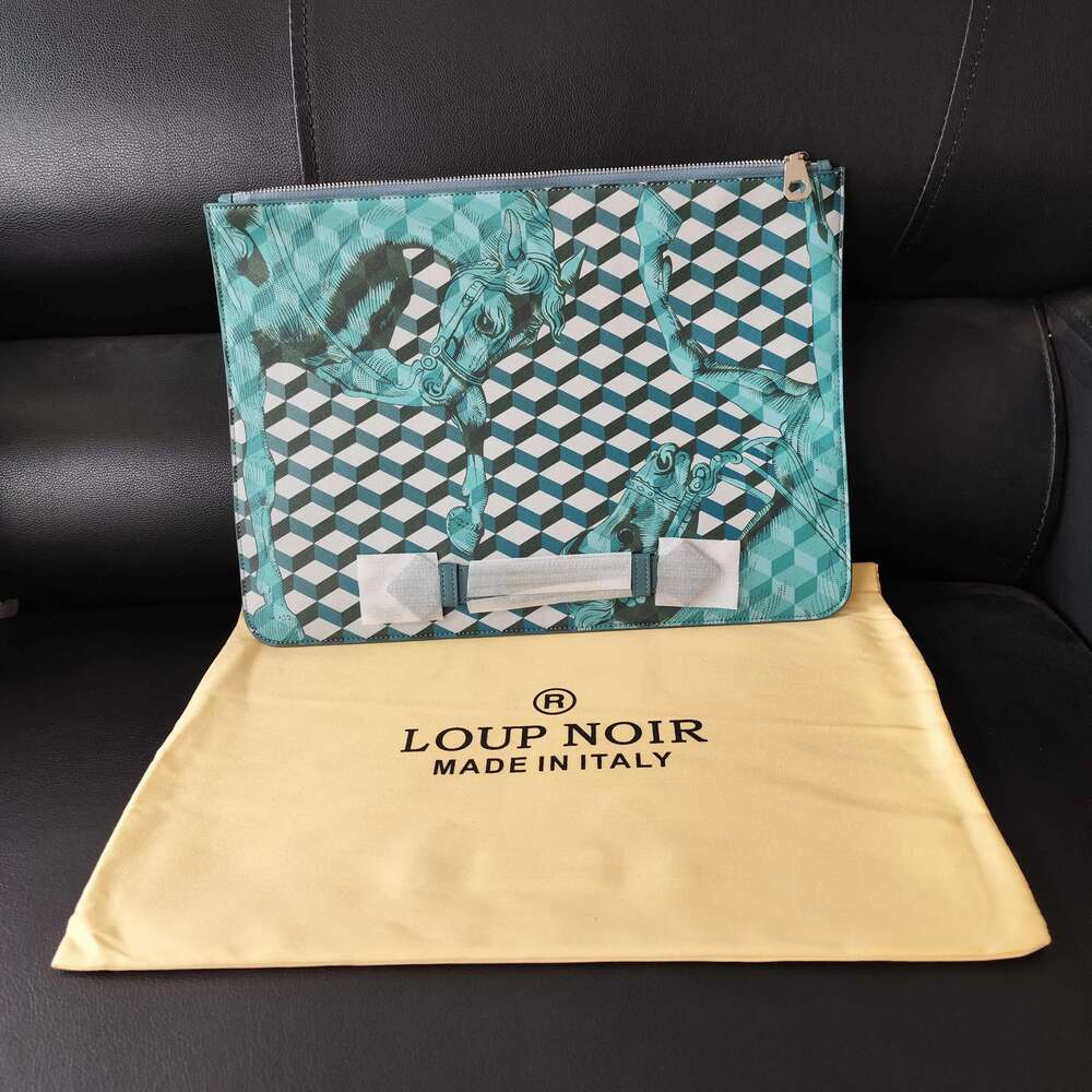 LOUP Clutch Bags Women Men Envelope Package Documents Leather High Quality Casual Handbag NOIR Bag