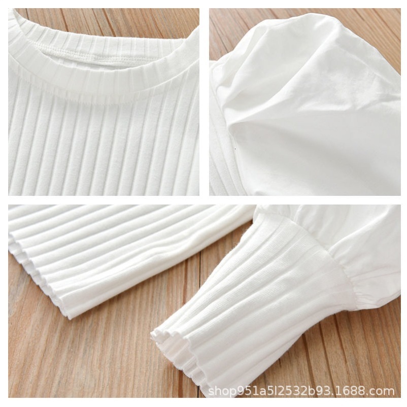 Ddmyshoesvip Girls Spring Dress Primer New Children S Bubble Pit Strip Long Sleeve T Shirt For Wearing Outside Baby Casual Top