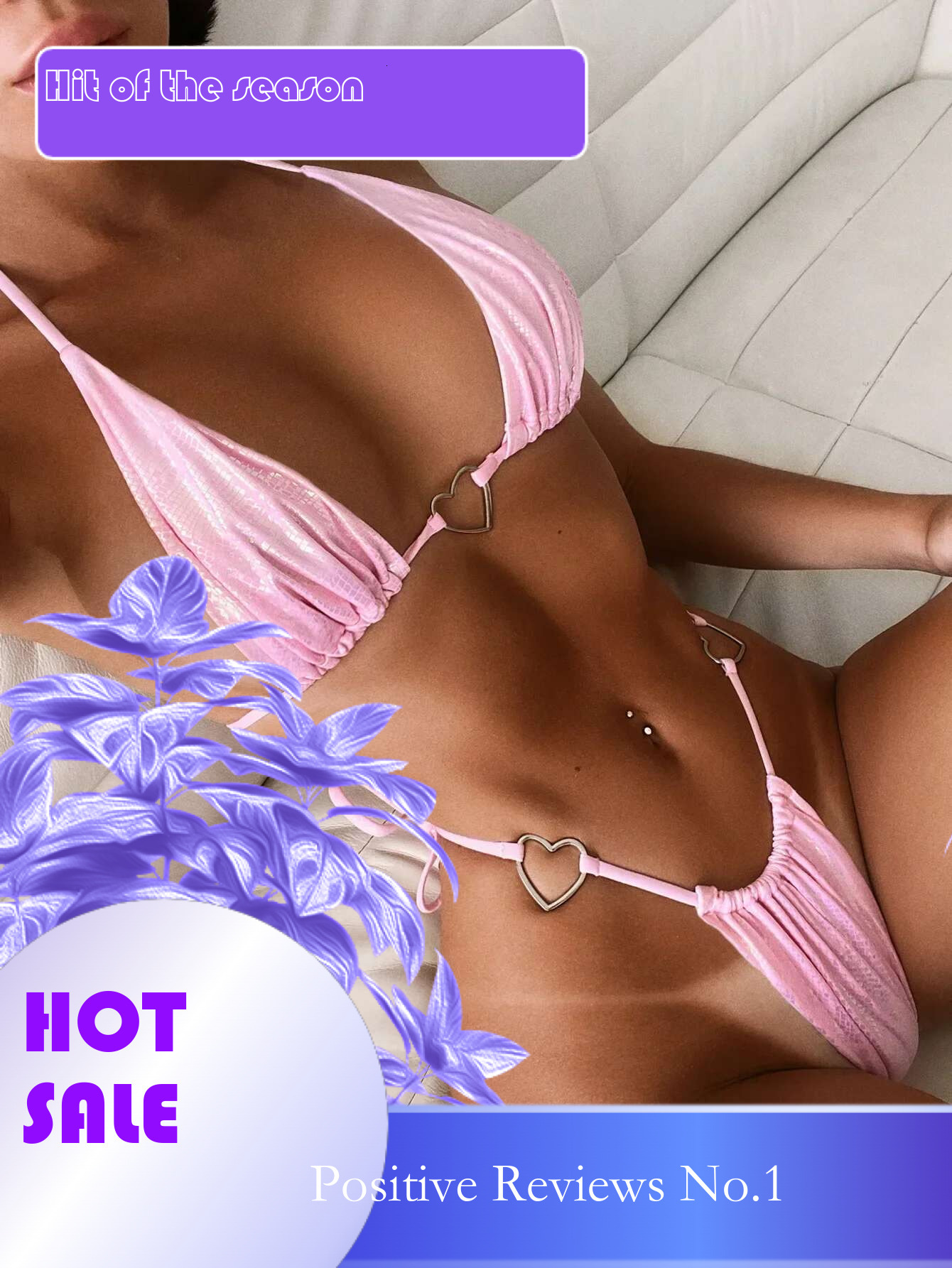 Dongdumaoyi Pink Snake Print Bikini Women Heart Designer Push Up Micro Swimsuit Brazilian Summer Bathing Suit Two Piece Thong Swimwear