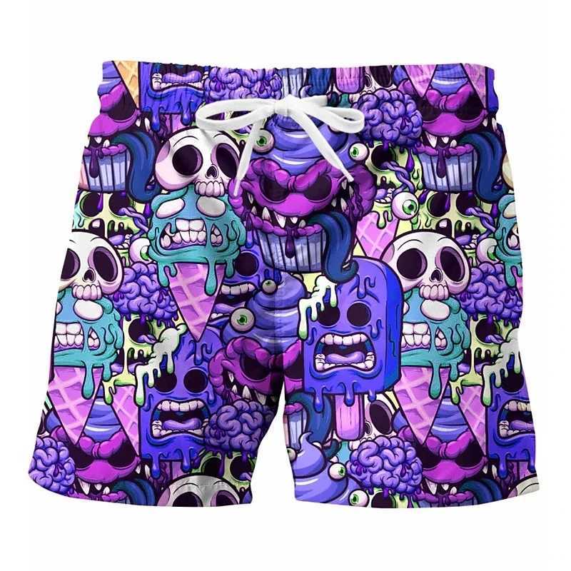 Summer basketball mens floral beach cute board mens swimsuit rainbow shorts dry sports swimsuit Hawaii large swimsuitXJ250407