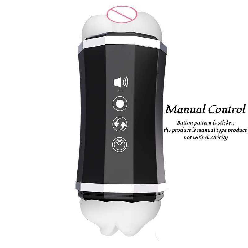 JIUAI 2-in-1 New Male Masturbation Vacuum Sucking Masturbation Cup and Oral Vaginal Sex Toys for Male Endurance Exercise Good for AdultsXJ250408