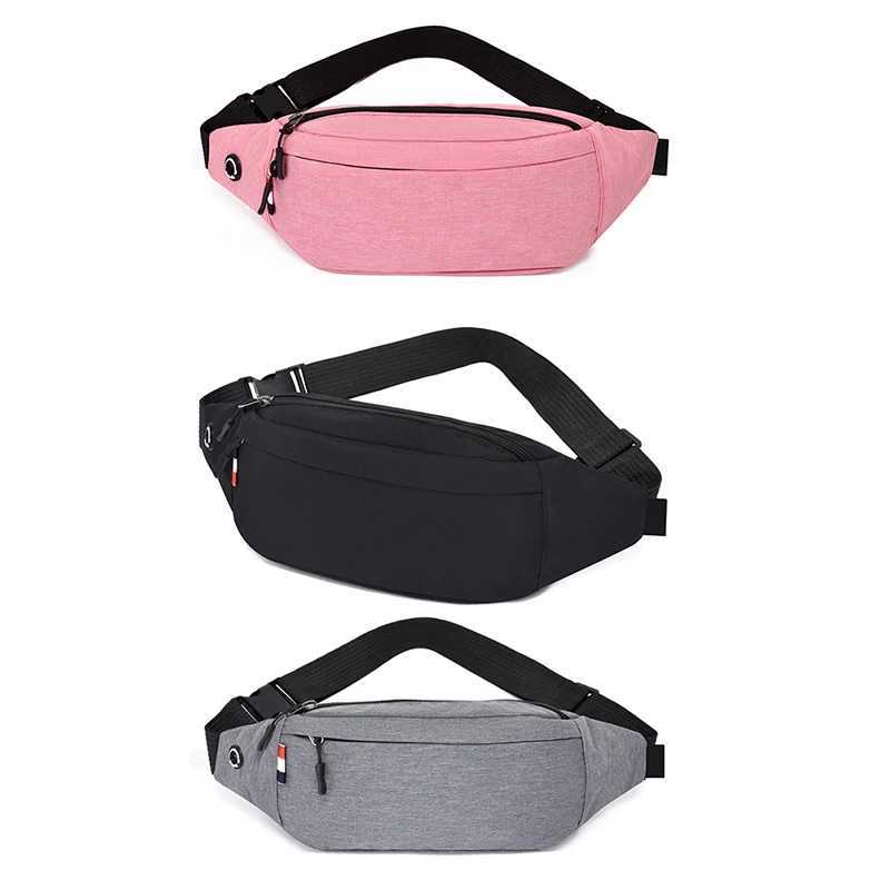 Mens waist bag gray casual functional waist belt bag large waist belt bag mobile phone money belt bag Fanny Travel Hip Z250407