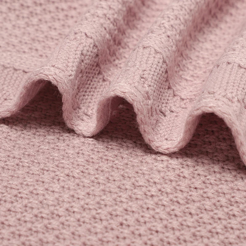 Baby Blankets Knitted born Swaddle Wrap Crib Quilt Super Soft Toddler Infantil Stroller Sofa Bedding Sleeping Covers 100*80cm 250408