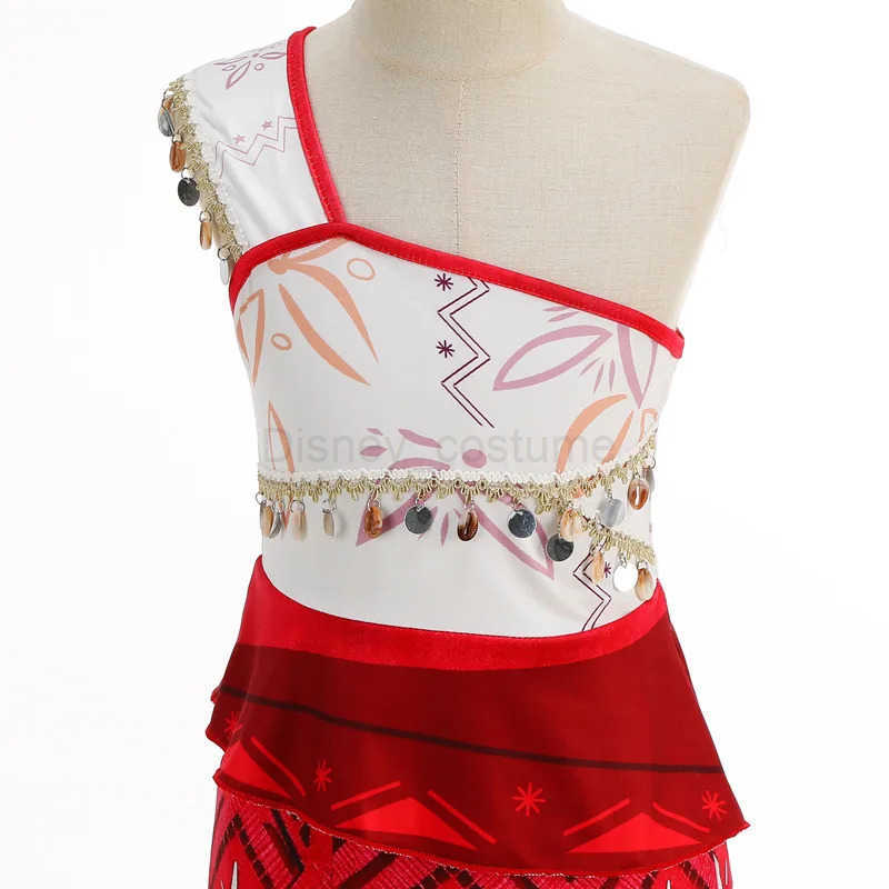 Disney Pioneer Ocean Adventure Moana 2 Role Playing Costume Childrens Carnival Princess Vaiana Dress Girl Pageant Costume Childrens Birthday X250408