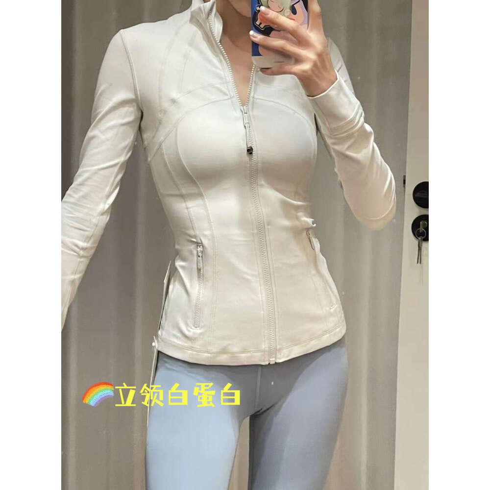 Luludarg top yoga suit gold zipper slim fit long sleeved sports and leisure fiess women's jacket 2025 new casual fashion trend clothing