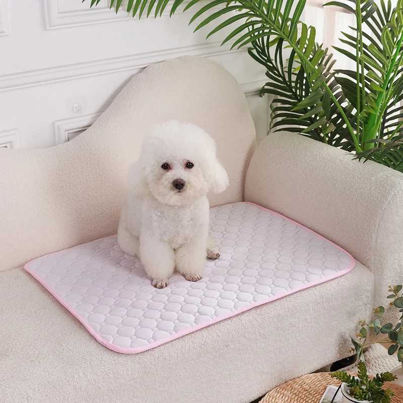 Dog cooling pad summer pet cooling bed sofa waterproof urine pad used for small medium and large dogs cats ice pads blankets Y250407
