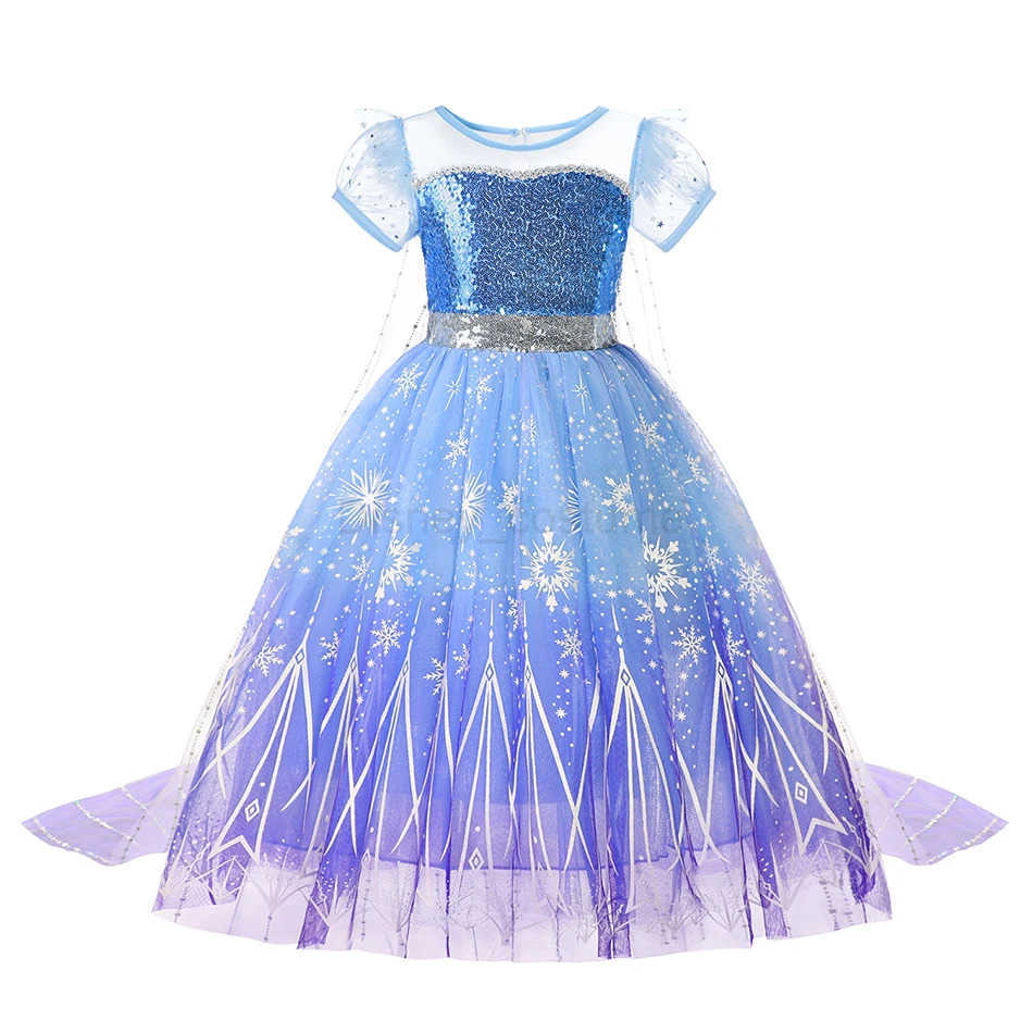 Disney Girl Elsa Dress Princess Role Playing Costume Girl Princess Dress Series Childrens Carnival Party Costume Girl Party Costume X250408