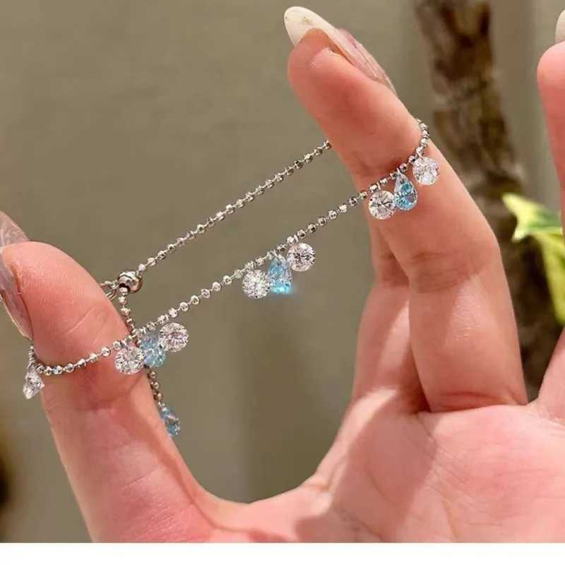 ENSHIR Lucky Colorf Beads Shiny Zircon Water Drop Bracelet for Wen Fashion Delicate Jewelry Gift WholesC250408
