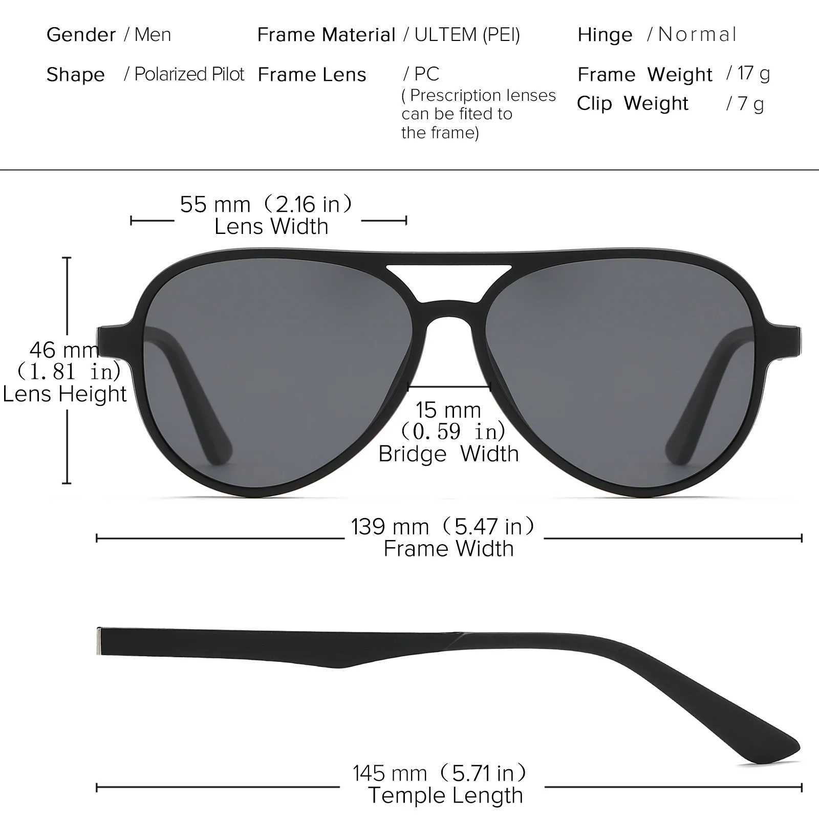 Polarized magnetic clip sunglasses for men aviation piloting optical sunglasses for men pilot Myopia prescription glasses for men 2020 W250408