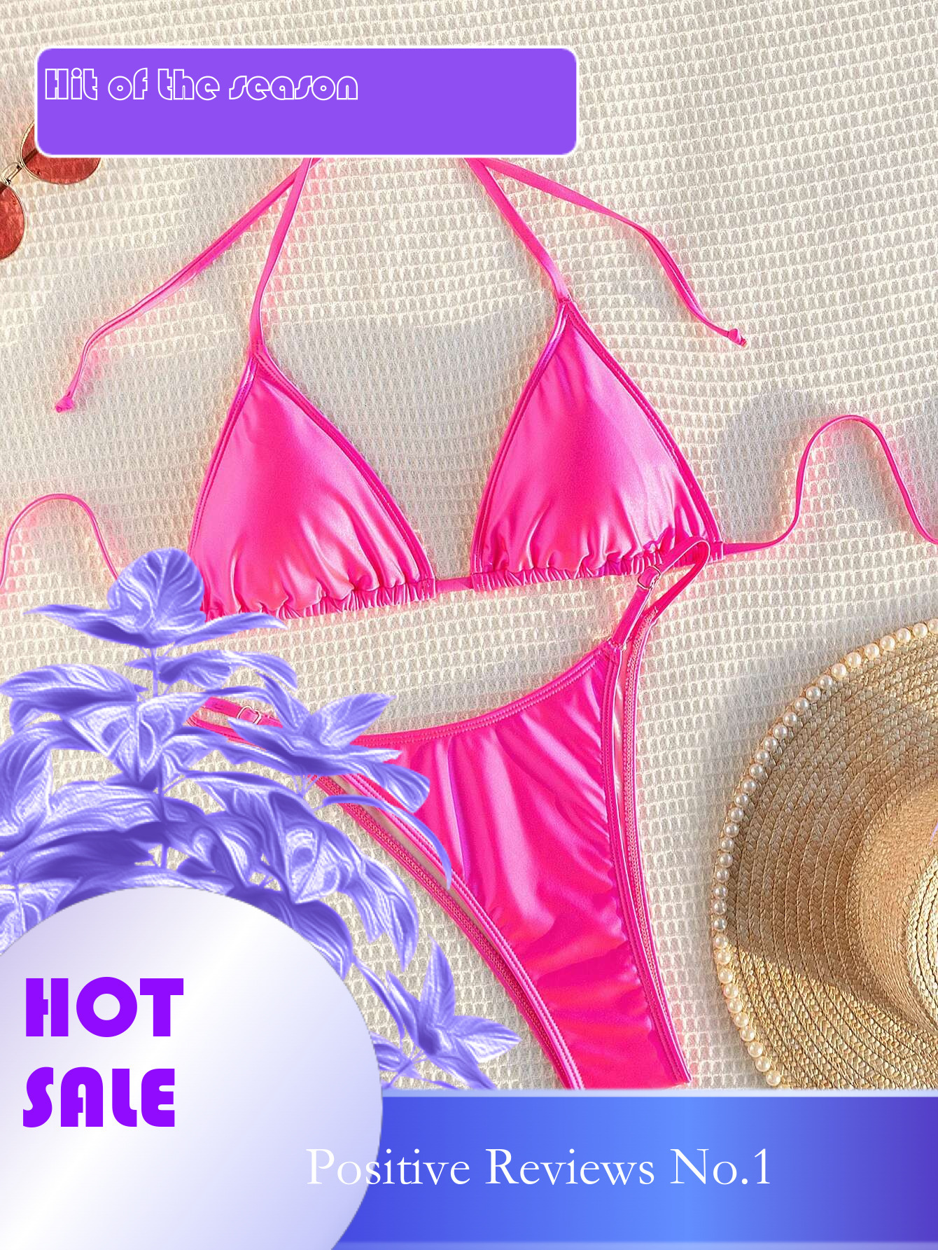 Dongdumaoyi Sexy Micro Bikini Women Solid Hot Pink Push Up Bra Thong Swimsuit Brazilian Lace Up Bathing Suit Swimwear Biquini