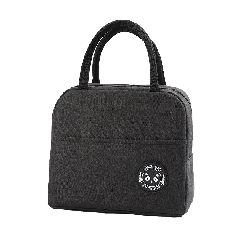 Lunch bag cooler handbag portable insulated box canvas refrigerated food container school picnic boys and girls travel lunch 250401