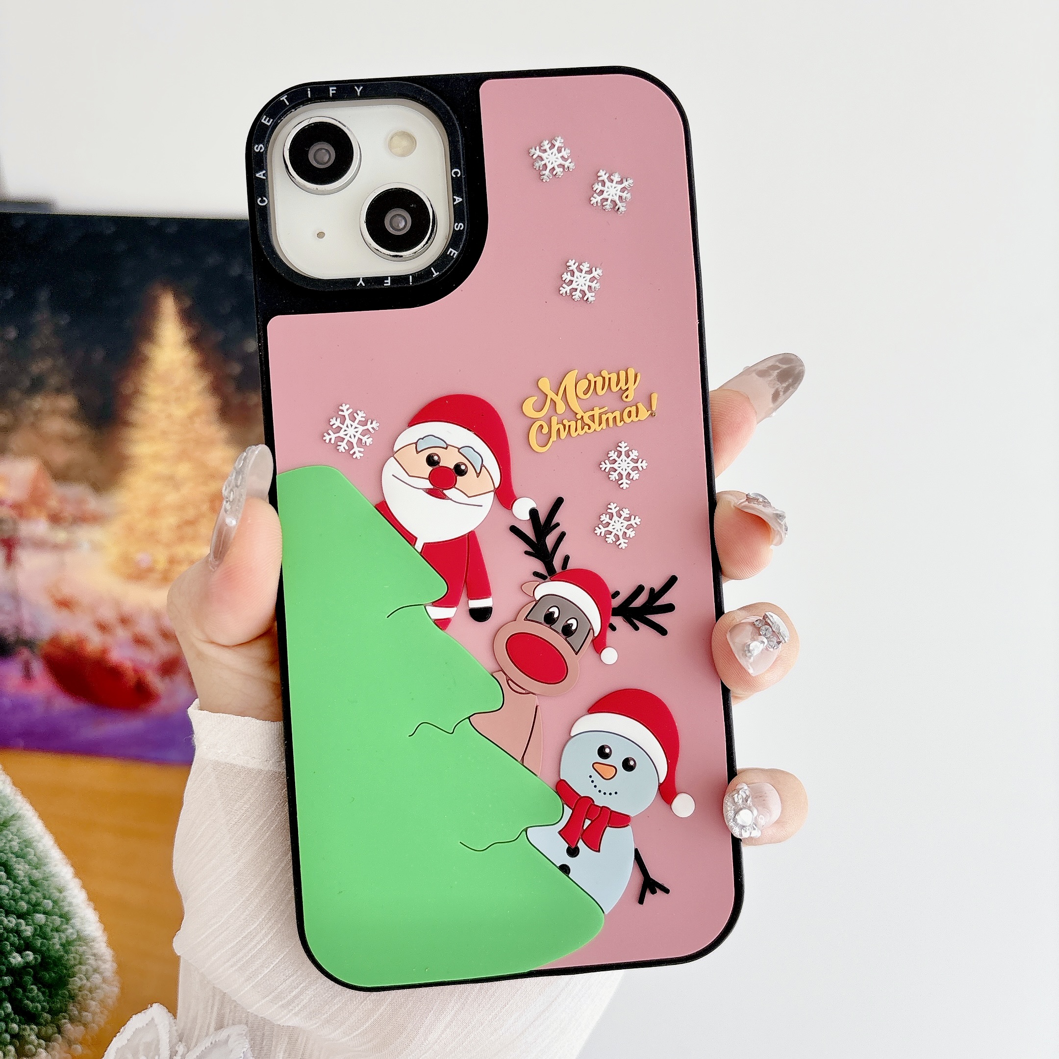 3D Silicone Mobile Phone Case Christmas Patterns Cartoon Designer for iPhone 17 PRO Air 16 15 Plus