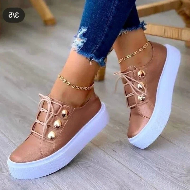Women Casual Sneakers Woman Fashion Spring Leather PU Sneakers Female Platform Vulcanize Shoes Zapatillas De Mujer 250407
