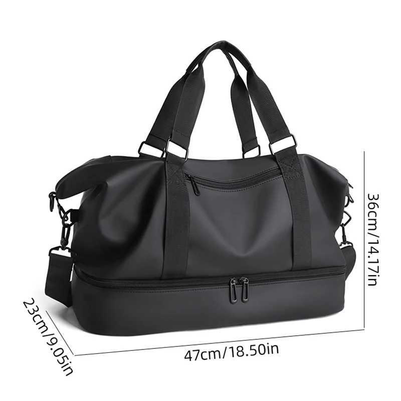 Sports and fitness yoga bag waterproof fitness bag with shoes companys large weekend overnight bag dry and wet separation travel bagXJ250408